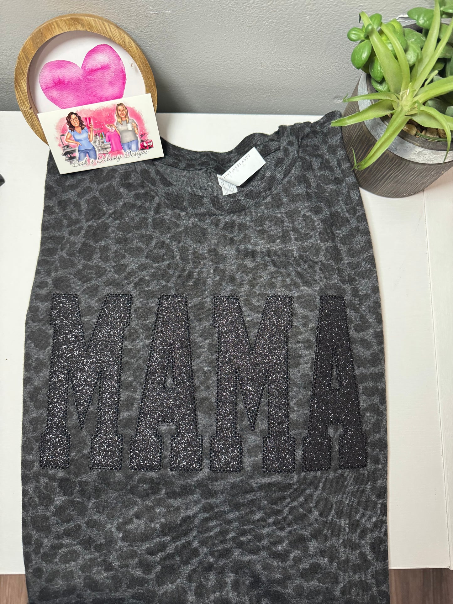 Black Glitter Appliqué